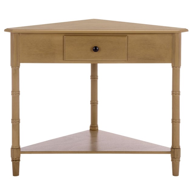 Gomez 1 Drawer 1 Shelf Corner Table in Desert Brown For Sale - Image 9 of 9