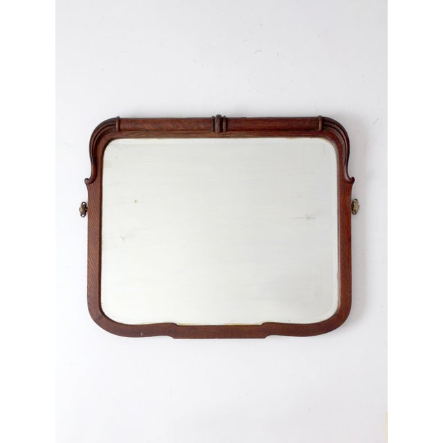Antique Art Nouveau Beveled Glass Wall Mirror For Sale - Image 12 of 17