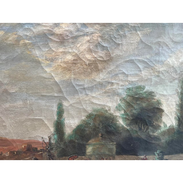 Textile Antique European School Landscape For Sale - Image 7 of 11