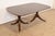 Brown Baker Furniture Style Georgian Banded Mahogany Double Pedestal Extension Dining Table, Newly Refinished For Sale - Image 8 of 12