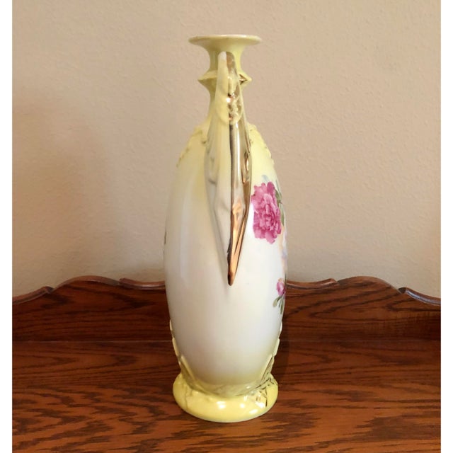 Traditional Antique Victoria Austria Porcelain Vase For Sale - Image 3 of 8