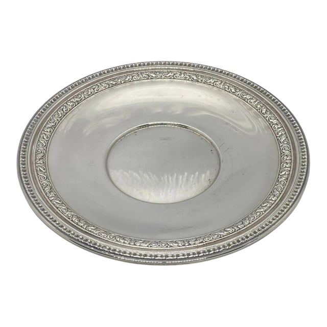 Vintage Reed & Barton Mid 20th Century Silverplate Sandwich Plate Bel Air #1201 For Sale