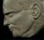 Vintage Male Profile in Metal and Cement, Italy, 1970s For Sale - Image 4 of 5