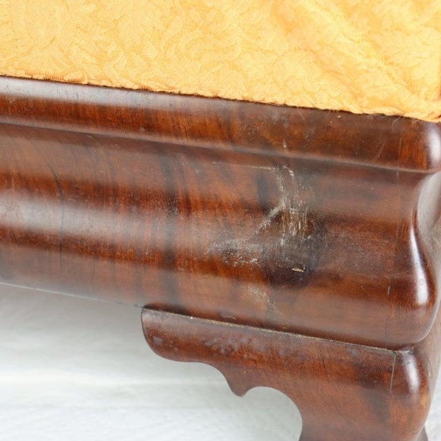 Antique American Empire Classical Flame Mahogany Footstool C1840 For Sale - Image 4 of 11