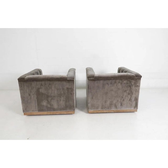 Pair Four Hands Tufted Velvet Maxx Lounge Chairs For Sale - Image 16 of 18
