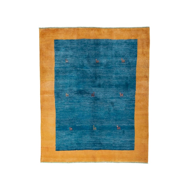 Middle Eastern Hand-Knotted Gabbeh Rug For Sale - Image 9 of 9