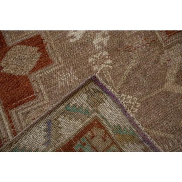 Beige Vintage Distressed Kars Rug Runner - 3'4" x 9'3" For Sale - Image 8 of 8