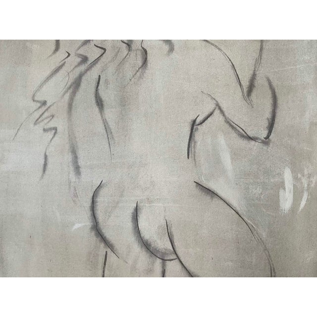 Figurative 1990s Nude Woman, Acrylic on Canvas, Signed For Sale - Image 3 of 9