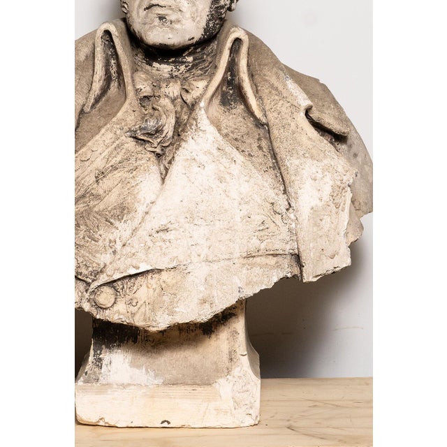 Mid 19th Century Antique French Military/Gentleman Bust For Sale - Image 5 of 13