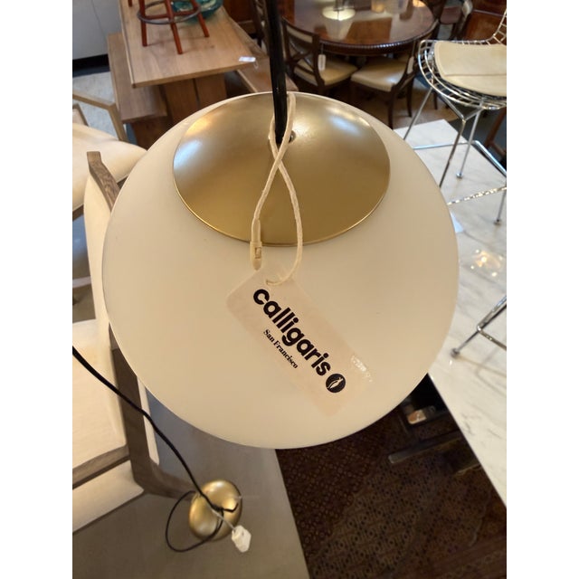 Brass Luceplan for Calligaris Malamata Globe Pendant, Brass For Sale - Image 8 of 15