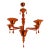 Orange Translucent Glass Chandelier, Contemporary Design For Sale