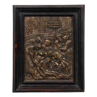 Rare Italian Renaissance 16th Century Bronze Plaque “The Lamentation of Christ" For Sale