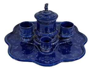 Blue Service in Choisy-Le-Roy Earthenware, Set of 5