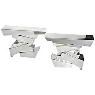 Sirmos Style Rock Mirrored Console Tables, in the Manner of Emilio Terry- A Pair For Sale