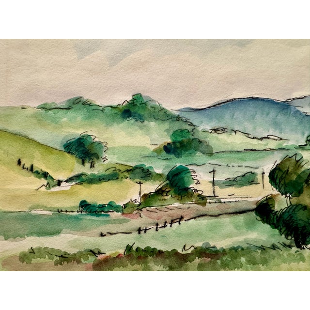 DESCRIPTION: Original watercolor on paper by Henry Emil Salloch, also known as Heinz Emil Salloch, the German-born...