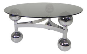 Space Age Sputnik Coffee Table with a Chrome Base, 1970s