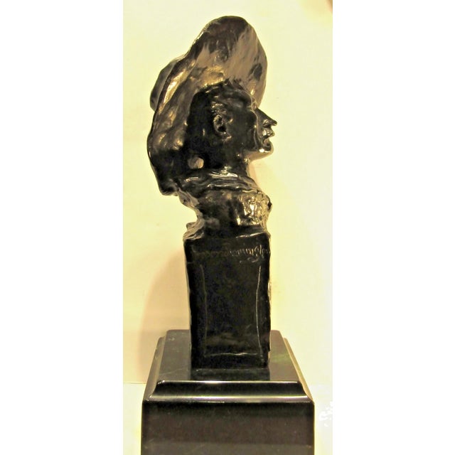 Metal 1980s Bronze Bust of the Sergeant After Frederick Remington, American, 1861-1909 For Sale - Image 7 of 14