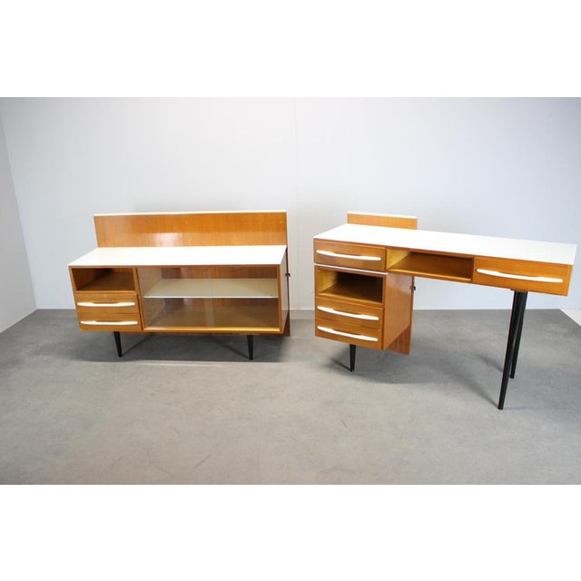 Mid-Century Modular Desk and Storage Unit attributed to Mojmír Požár for Up Závody, 1960s, Set of 3 For Sale - Image 11 of 17