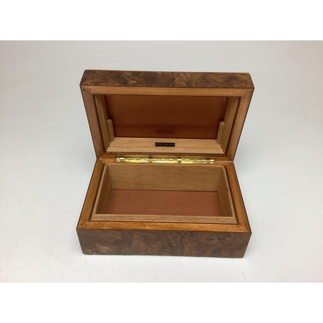 1960s Vintage Dunhill Cigar Box Humidor Box in Elm Burl For Sale - Image 5 of 6