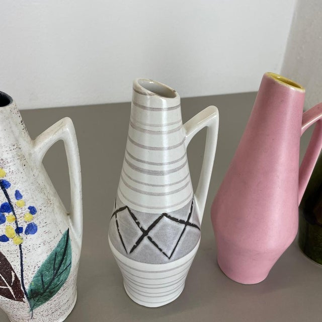Vintage Fat Lava Pottery Vases from Scheurich Foreign, Germany, 1950s, Set of 4 For Sale - Image 6 of 18
