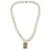 Modern 14k Gold 50.25 Carat Blue Topaz & 1.38 CTW Diamond Pendant Pearl Necklace For Sale - Image 3 of 14