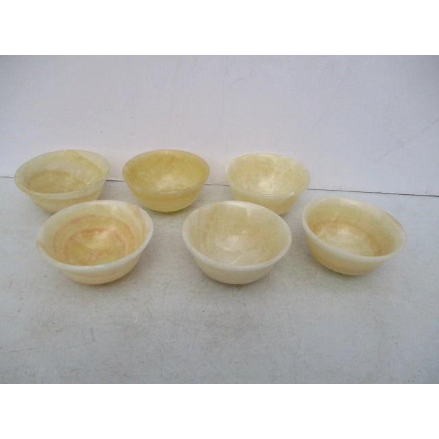 1990s Banded Alabaster Bowls - Set of 6 For Sale - Image 9 of 9