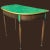 Pair of Faux Malachite Demi-Lune Tables, by Stickley Furniture. For Sale - Image 9 of 9