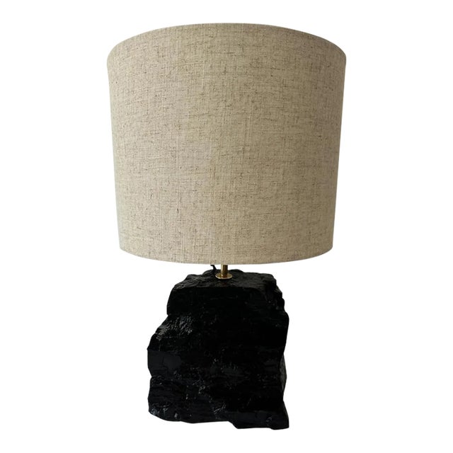 Charcoal / Black Coal Stone Lamp For Sale