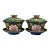 Vintage Cloisonne Enamel Lidded Tea Bowls Gaiwan Sets - Pair For Sale