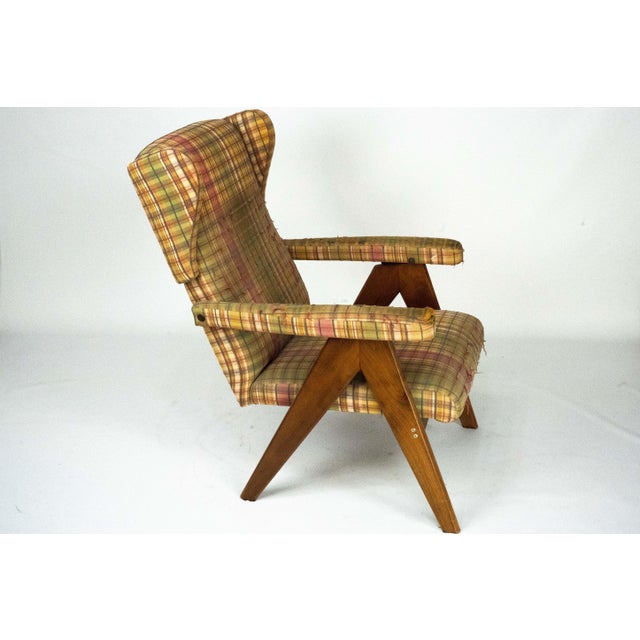 1950s Mid-Century Modern Italian Reclining Armchair, 1960s For Sale - Image 5 of 12