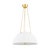 Traditional Hudson Valley Lighting Mark D. Sikes Chiswick 3-Light Pendant, Aged Brass/White Plaster For Sale - Image 3 of 3
