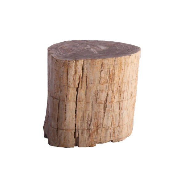 Contemporary Petrified Wood Stool Accent Table 214 For Sale - Image 3 of 6