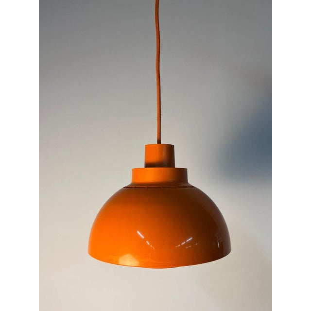 Minisol Orange Pendant Lamp by K. Kewo for Nordisk Solar For Sale - Image 5 of 11