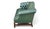 Vintage English Chippendale-Style Forest Green Tufted Leather Camelback Settee For Sale In Los Angeles - Image 6 of 15