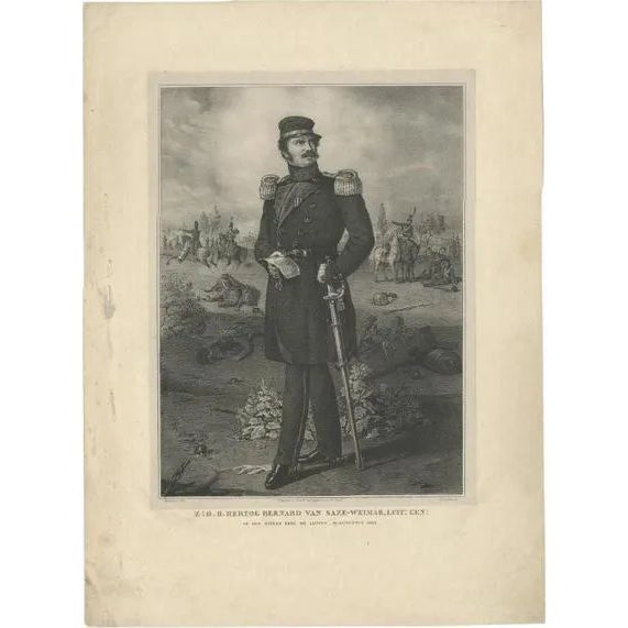 Desguerrois, Portrait of Prince Bernhard of Saxe-Weimar-Eisenach, Print For Sale