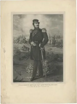Desguerrois, Portrait of Prince Bernhard of Saxe-Weimar-Eisenach, Print