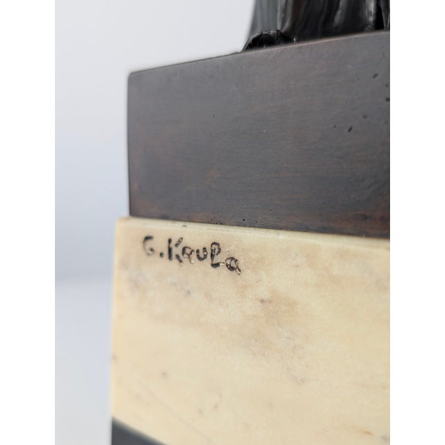 Carl Kauba, Articulated Sculpture of a Woman, 1900s, Bronze on Marble Base For Sale - Image 5 of 15