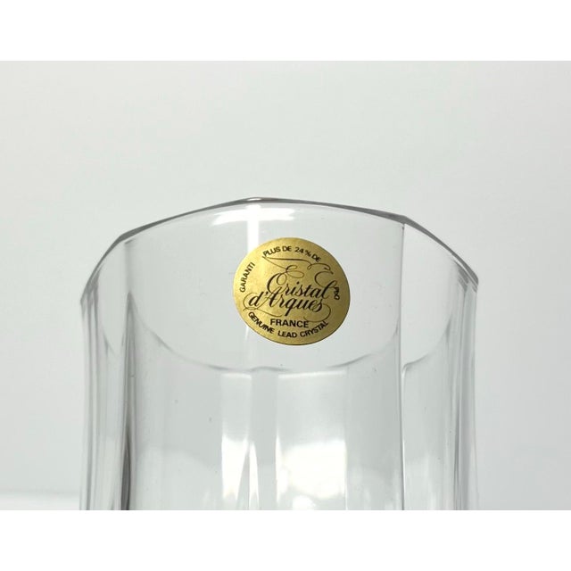 Cristal D’Arques Longchamp Set of 7 Crystal Highball Tumbler Glasses For Sale In Dallas - Image 6 of 8