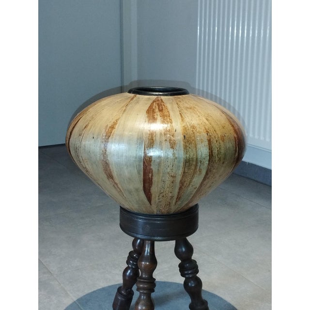 Large Vintage Vase in Leaves, 1950s For Sale - Image 17 of 18