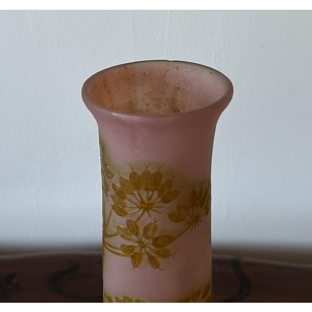 Vintage Art Nouveau Glass Vase from Emile Gallé, 1890s For Sale - Image 12 of 18
