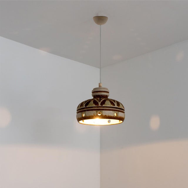Ceramic Ceramic Pendant Light, Denmark, 1970 For Sale - Image 7 of 15