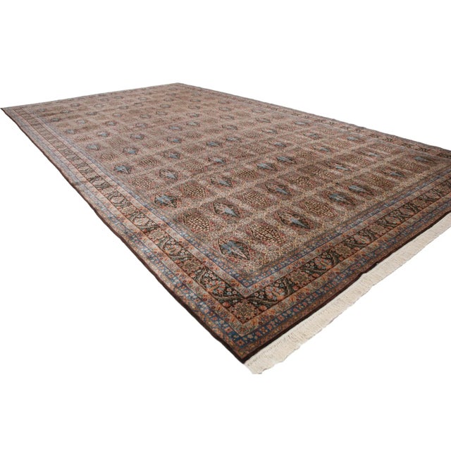 1960s Vintage Bulgarian Tabriz Design Rug - 11'11" X 21'7" For Sale - Image 5 of 8