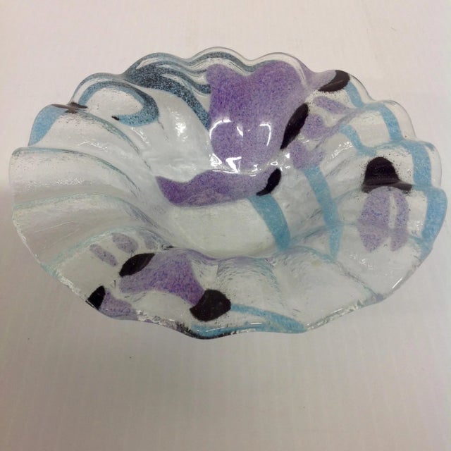 Higgins Fused Glass Bowl. Higgins Glass refers to any piece of art glass or fused glass fashioned by Michael and Frances...