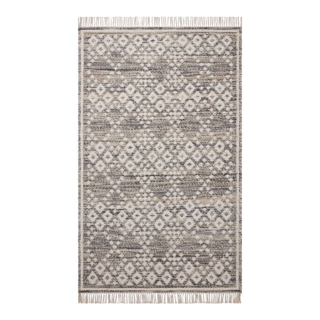 Angela Rose x Loloi Rivers Denim / Ivory 2'-3" x 3'-9" Accent Rug For Sale