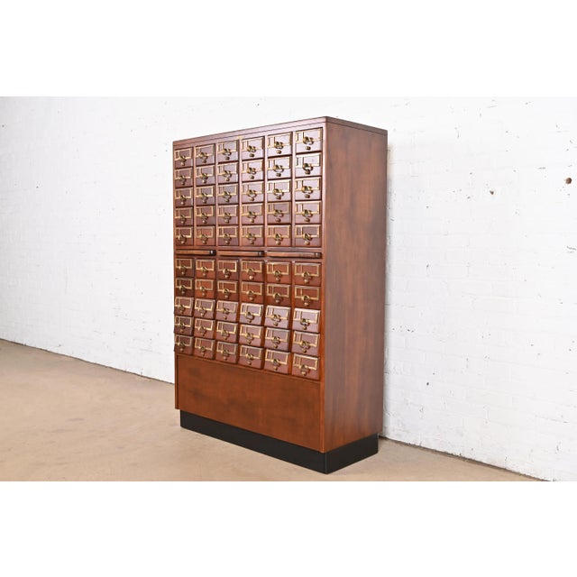 MidCentury Modern Maple 60Drawer Library Card Catalog Filing