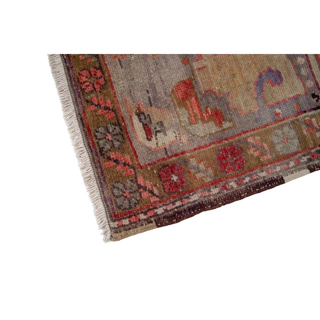 Distressed Area Rug Hand Knotted Muted Color Oushak Medallion Rug - 3'6'' X 6'8'' For Sale - Image 9 of 14