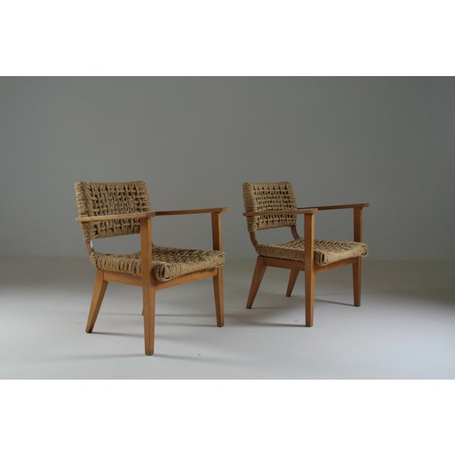 Set of Bridge Armchairs attributed to Audoux Et Minet, France, 1950s For Sale - Image 15 of 17