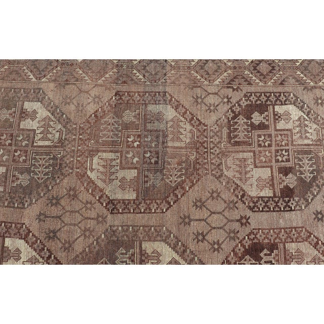 Brown Antique Ersari Tribal Rug With Rich Earthy Tones 8'4" X11'9" For Sale - Image 8 of 10