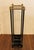 Circa 1950s brass & black painted cast iron stick stand, English. The top with 6 divided brass sections & the bottom with...