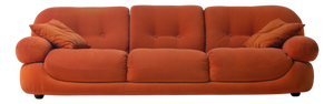 Vintage Sapporo Three-Seater Sofa in Suede by Mobil Girgi, 1970s